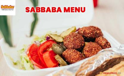 Sabbaba Menu Price Australia