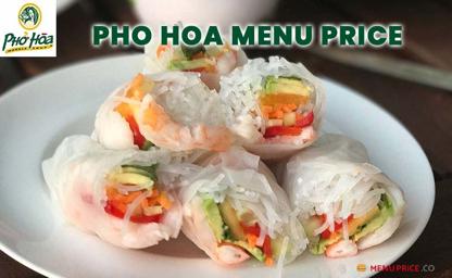 Pho Hoa Menu Price Philippines