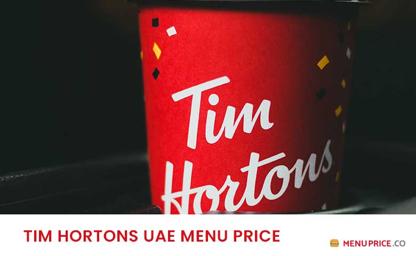 Tim Hortons Menu Price UAE